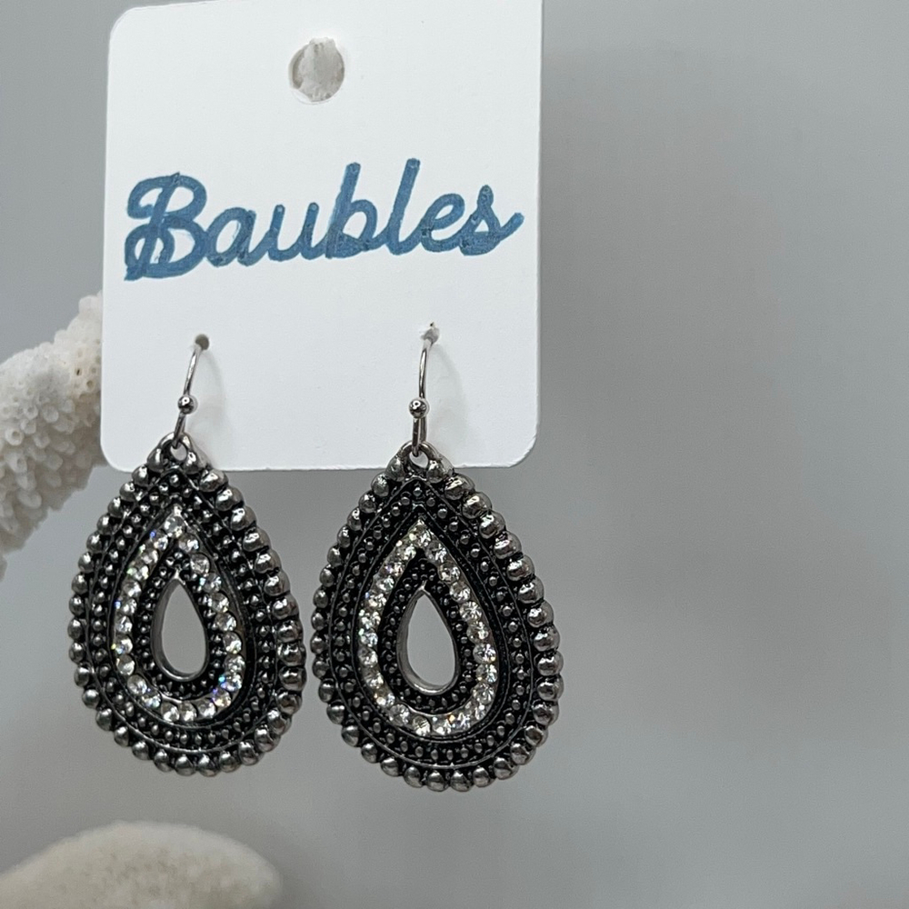 Baubles Silver Teardrop Earrings